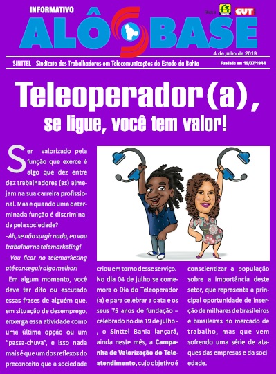 Teleoperador(a), vocÃª tem valor! l Sinttel Bahia farÃ¡ campanha para valorizaÃ§Ã£o do teleatendimento 